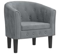 vidaXL Sillón, Silla con Respaldo Reposabrazos, Butaca de Relax Descanso TV, Asiento para Salón Oficina Dormitorio, Terciopelo Gris Oscuro