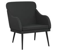 vidaXL Sillón Silla de Descanso Relax Asiento Mueble de Salón Cuero Sintético Negro