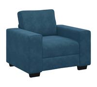 vidaXL Sillón sofá 100x77x82 cm terciopelo Multicolor Azul