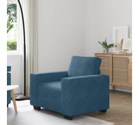 vidaXL Sillón sofá azul de terciopelo, 100x77x82 cm