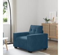 vidaXL Sillón sofá azul de terciopelo de 100x78x80 cm