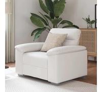 vidaXL Sillón sofá blanco de 100x81x84 cm, piel sintética