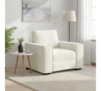 vidaXL Sillón sofá color crema, 100x78x84 cm, terciopelo