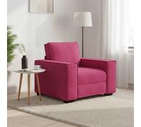 Sillón vidaXL, color burdeos, 100x78x84 cm, tapizado en terciopelo