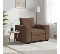 vidaXL Sillón sofá marrón de tela, 100x77x82 cm
