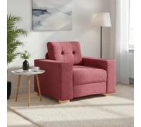vidaXL Sillón sofá rojo vino 100x78x80 cm Tela
