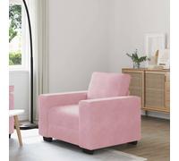 vidaXL Sillón sofá 100x77x82 cm terciopelo Multicolor Rosa