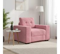 vidaXL Sillón sofá rosa de terciopelo, 100x78x80 cm