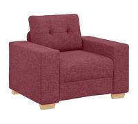 vidaXL Sillón Sofá Tela 100x78x80 cm Multicolor Rojo vino tinto
