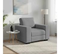 Sillón Sofá Tela Gris Claro 100x77x82 Cm Vidaxl