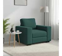 vidaXL Sillón sofá verde oscuro 100x77x82 cm Tela