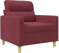 vidaXL Sillón tapizado, color burdeos, 60 cm