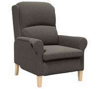 vidaXL sillón Tela de Sherpa suave Multicolor Gris oscuro