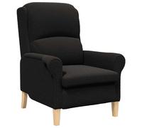 vidaXL sillón Tela de Sherpa suave Multicolor Negro