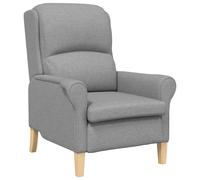 vidaXL sillón tela Multicolor Gris claro