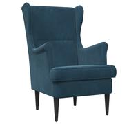 vidaXL Sillón Terciopelo Multicolor Azul