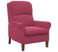 vidaXL sillón Terciopelo Multicolor Rojo vino tinto