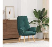 vidaXL Sillón, color verde oscuro, 69 x 74 x 93 cm, tapizado en tela y estructura de madera contrachapada