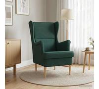 vidaXL sillón Verde oscuro tela