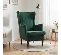 vidaXL Sillón Verde oscuro Terciopelo