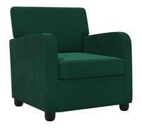 vidaXL Sillón Verde Oscuro Terciopelo
