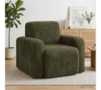 vidaXL Sillón pana 88 x 90 x 77 cm Multicolor Verde