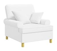 vidaXL Sillón XL con Cojines Blanco Tela