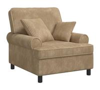vidaXL Sillón XL con Cojines Gris Topo Tejido de 1,5 líneas