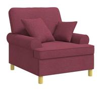 vidaXL Sillón XL con Cojines Rojo Vino Tela