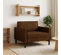 vidaXL Sillón XL Marrón Cuero de Suede Sintético
