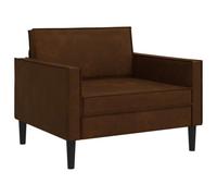 vidaXL Sillón XL Marrón Cuero de Suede Sintético
