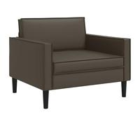 vidaXL Sillón XL Marrón Cuero sintético
