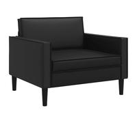 vidaXL Sillón XL Negro Cuero sintético