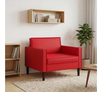 vidaXL Sillón XL Rojo Cuero sintético