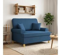 vidaXL Sillón XXL con cojines Azul Tela