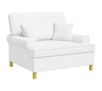 vidaXL Sillón XXL con Cojines Blanco Tela