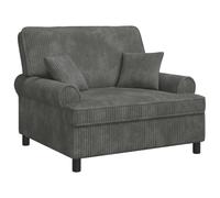 vidaXL Sillón XXL con Cojines Gris Claro Tejido de 1,5 líneas
