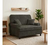 vidaXL Sillón XXL con Cojines Marrón Oscuro Tejido de 1,5 líneas