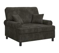 vidaXL Sillón XXL con Cojines Marrón Oscuro Tejido de 1,5 líneas