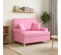 vidaXL Sillón XXL con cojines Rosa Tela