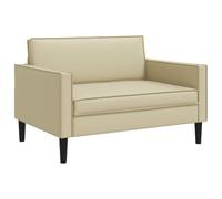 vidaXL Sillón XXL Crema Cuero sintético