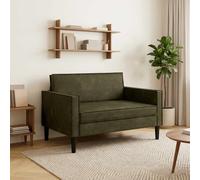 vidaXL Sillón XXL Verde Militar Cuero de Suede Sintético