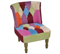 vidaXL Sillones de estilo francés 2 unidades tela retales Patchwork