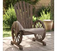 vidaXL Sillones de jardín Adirondack 2 uds madera maciza de abeto