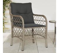 vidaXL Sillones de jardín con cojines 2 uds ratán sintético gris