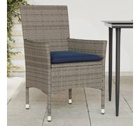 vidaXL Sillones de jardín con cojines 2 uds ratán sintético gris