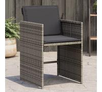 vidaXL Sillones de jardín con cojines 4 uds ratán sintético gris
