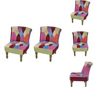 vidaXL Sillones tipo "bergère", 2 unidades, diseño patchwork, tapizados en tela