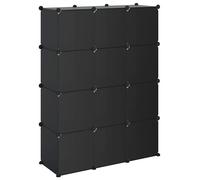 vidaXL Sistema de almacenamiento con 12 compartimentos, color , material PP