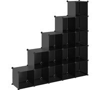 vidaXL Sistema de almacenamiento con 15 compartimentos, color , material PP